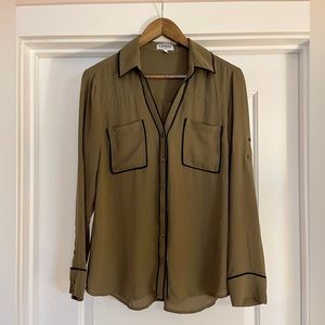 Express portfolio shirt. Olive green